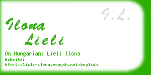 ilona lieli business card
